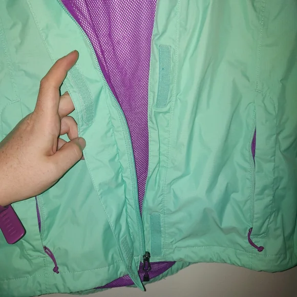The North Face Green/Purple Hyvent Jacket - Picture 4 of 12